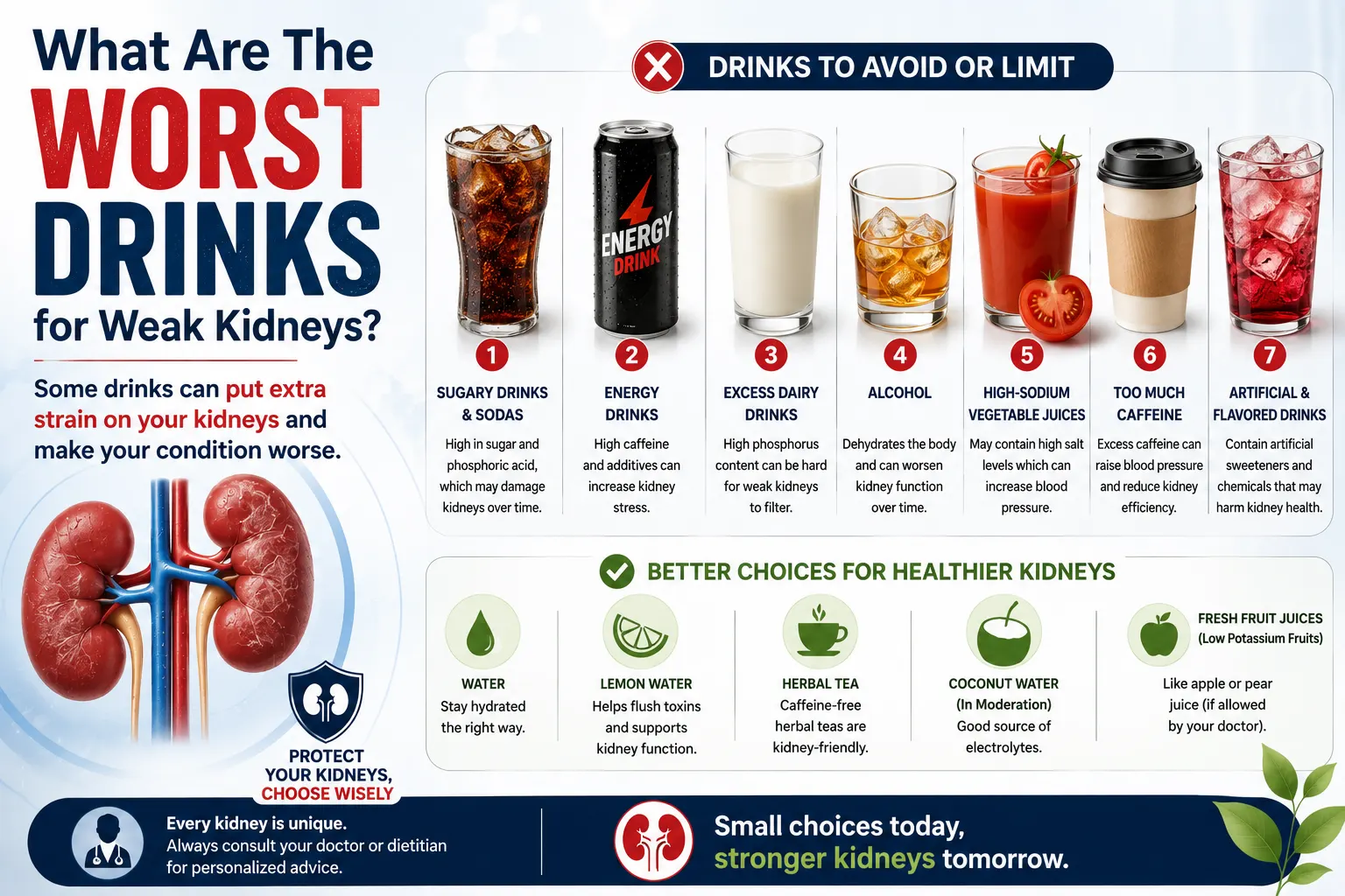 What Are The Worst Drinks for Weak Kidneys? What Are The Worst Drinks for Weak Kidneys?